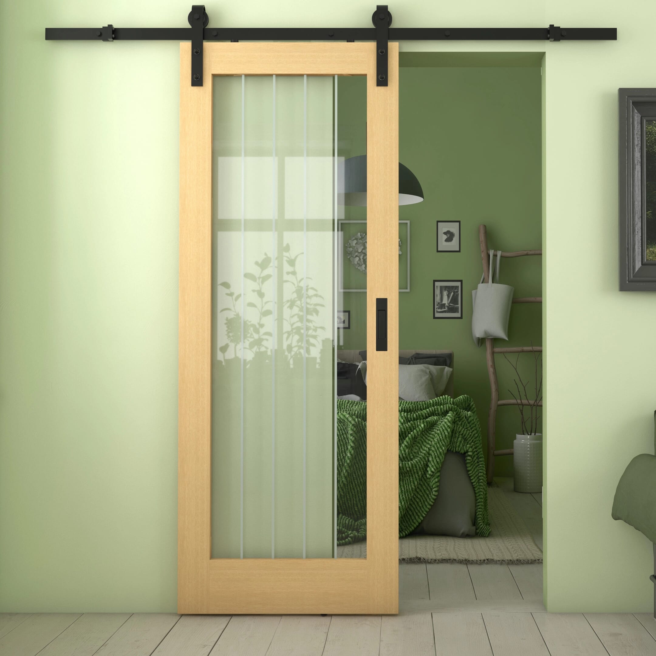 Mexicano Oak Pattern 10 - Prefinished Sliding Barn Door