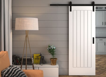 Suffolk White - Prefinished Sliding Barn Door