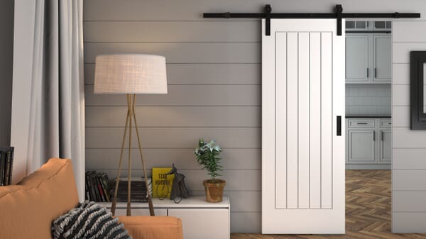 Suffolk White - Prefinished Sliding Barn Door