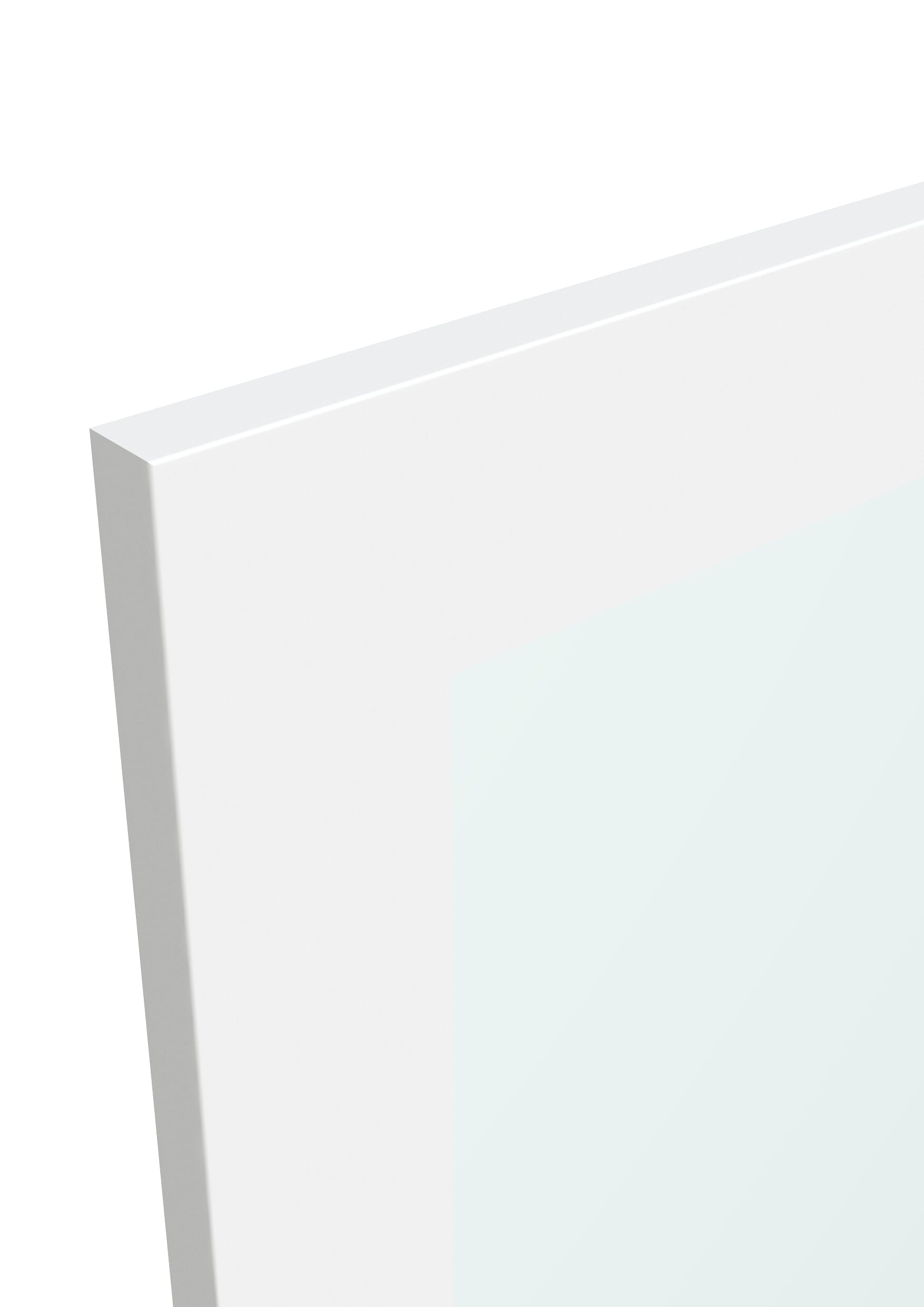 838x1981x35mm (33") White Suffolk Clear Glass - Prefinished Sliding Barn Door