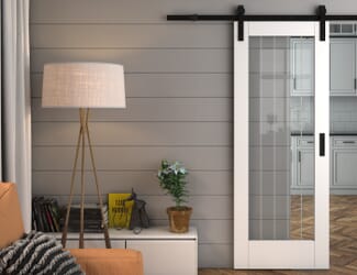 Suffolk White Pattern 10 - Prefinished Sliding Barn Door