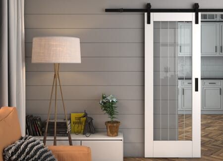 Suffolk White Pattern 10 - Prefinished Sliding Barn Door