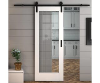 Suffolk White Pattern 10 - Prefinished Sliding Barn Door