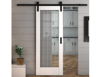 Suffolk White Pattern 10 - Prefinished Sliding Barn Door