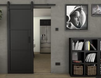 Heritage Black 3 Panel - Prefinished Sliding Barn Door