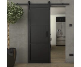 Heritage Black 3 Panel - Prefinished Sliding Barn Door