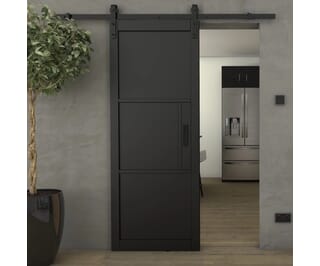 Heritage Black 3 Panel - Prefinished Sliding Barn Door