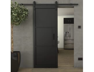 Heritage Black 3 Panel - Prefinished Sliding Barn Door