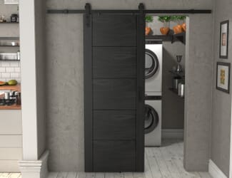 Iseo Black Oak - Prefinished Sliding Barn Door