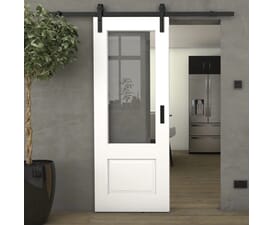 Grange 2 Panel Clear Glass - Prefinished Sliding Barn Door