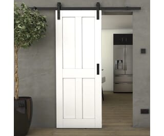 Victorian 4 Panel Shaker White - Prefinished Sliding Barn Door