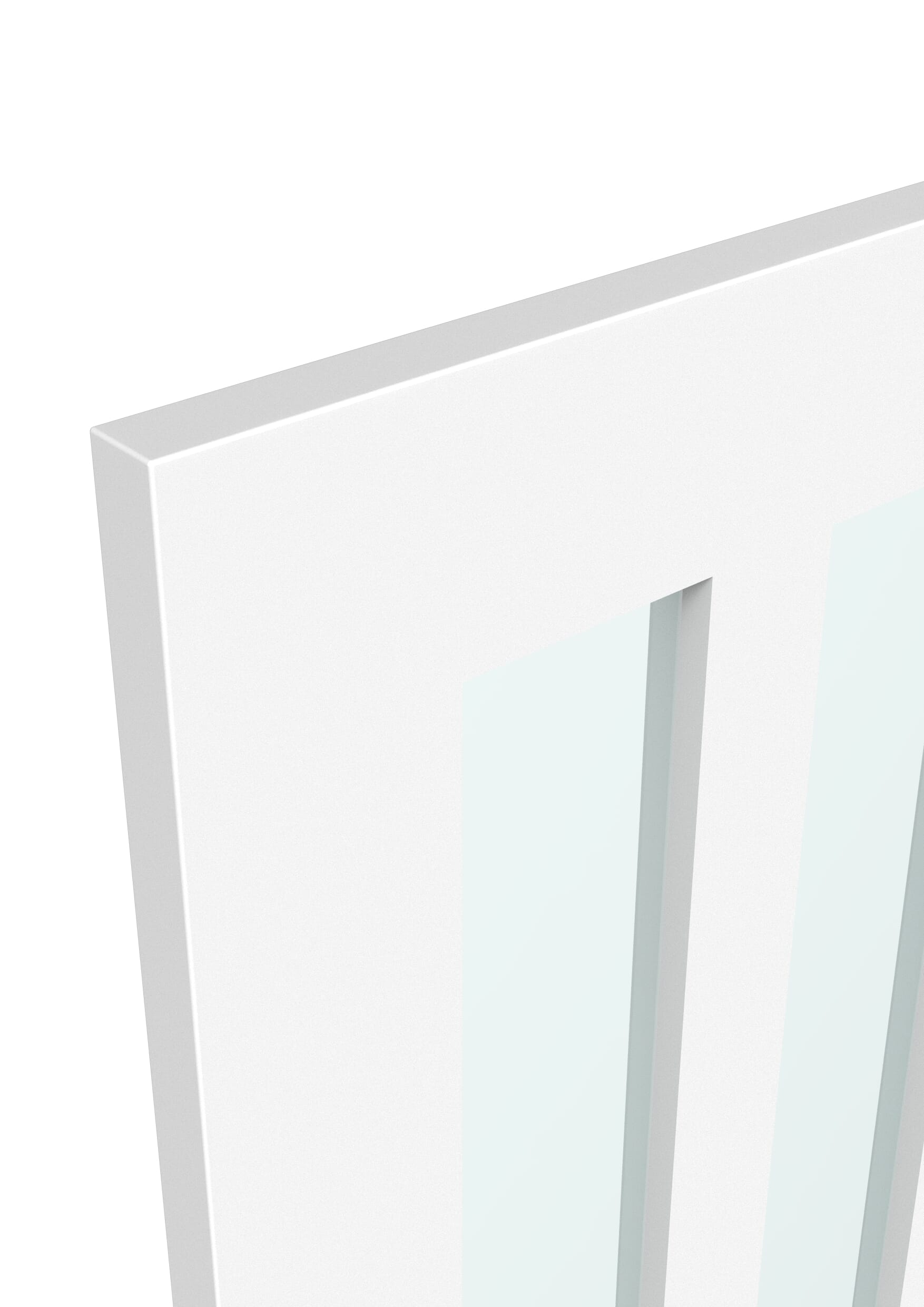 686x1981x35mm (27") Aston White Clear Glass Sliding Barn Door