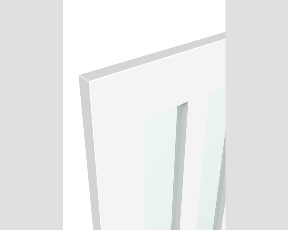686x1981x35mm (27") Aston White Clear Glass Sliding Barn Door