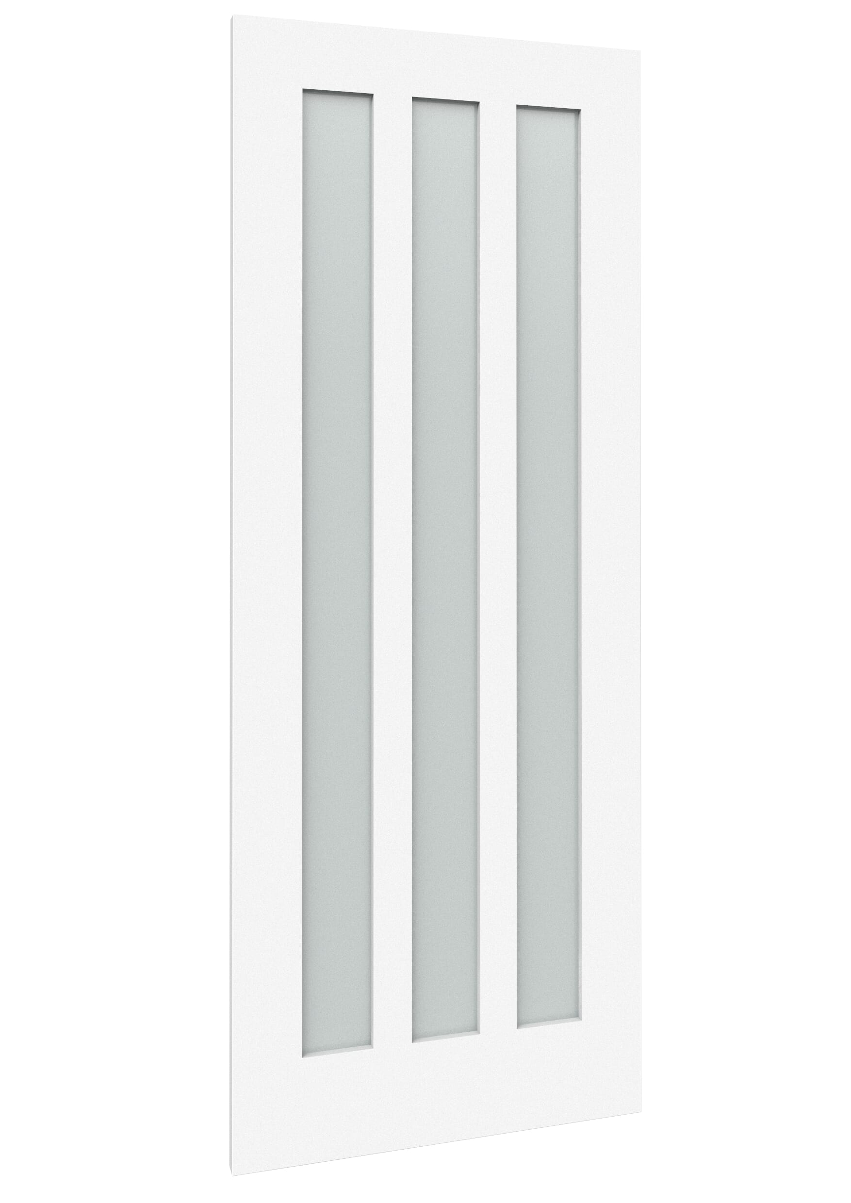 762x1981x35mm (30") Aston White Frosted Glass Sliding Barn Door