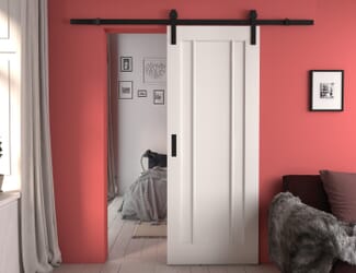 Lincoln White Sliding Barn Door