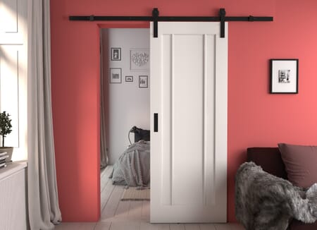 Lincoln White Sliding Barn Door