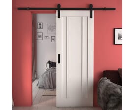 Lincoln White Sliding Barn Door