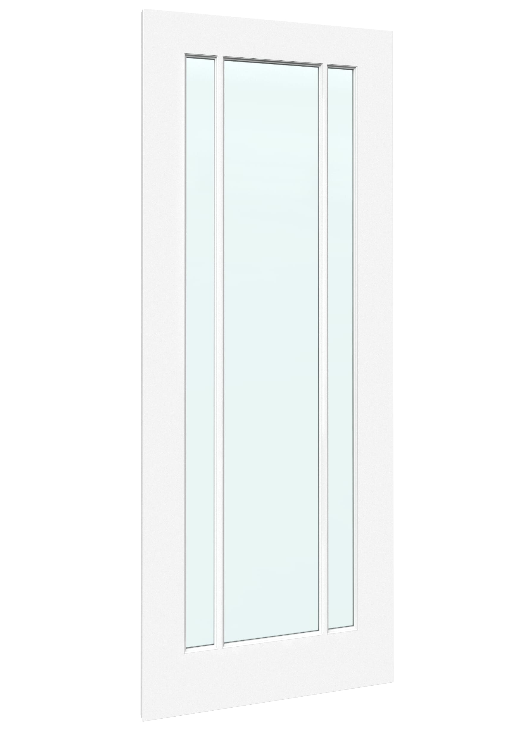 838x1981x35mm (33") Lincoln White Clear Glass Sliding Barn Door