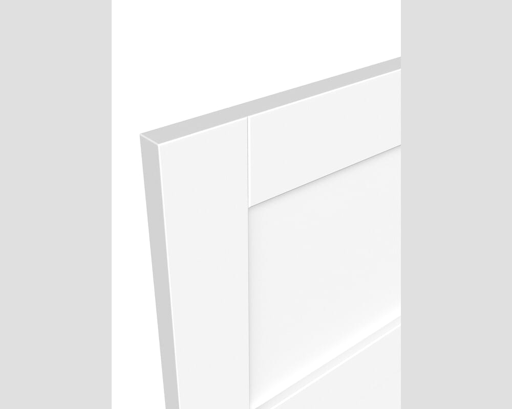 762x1981x35mm (30") Shaker 4 Panel White Sliding Barn Door