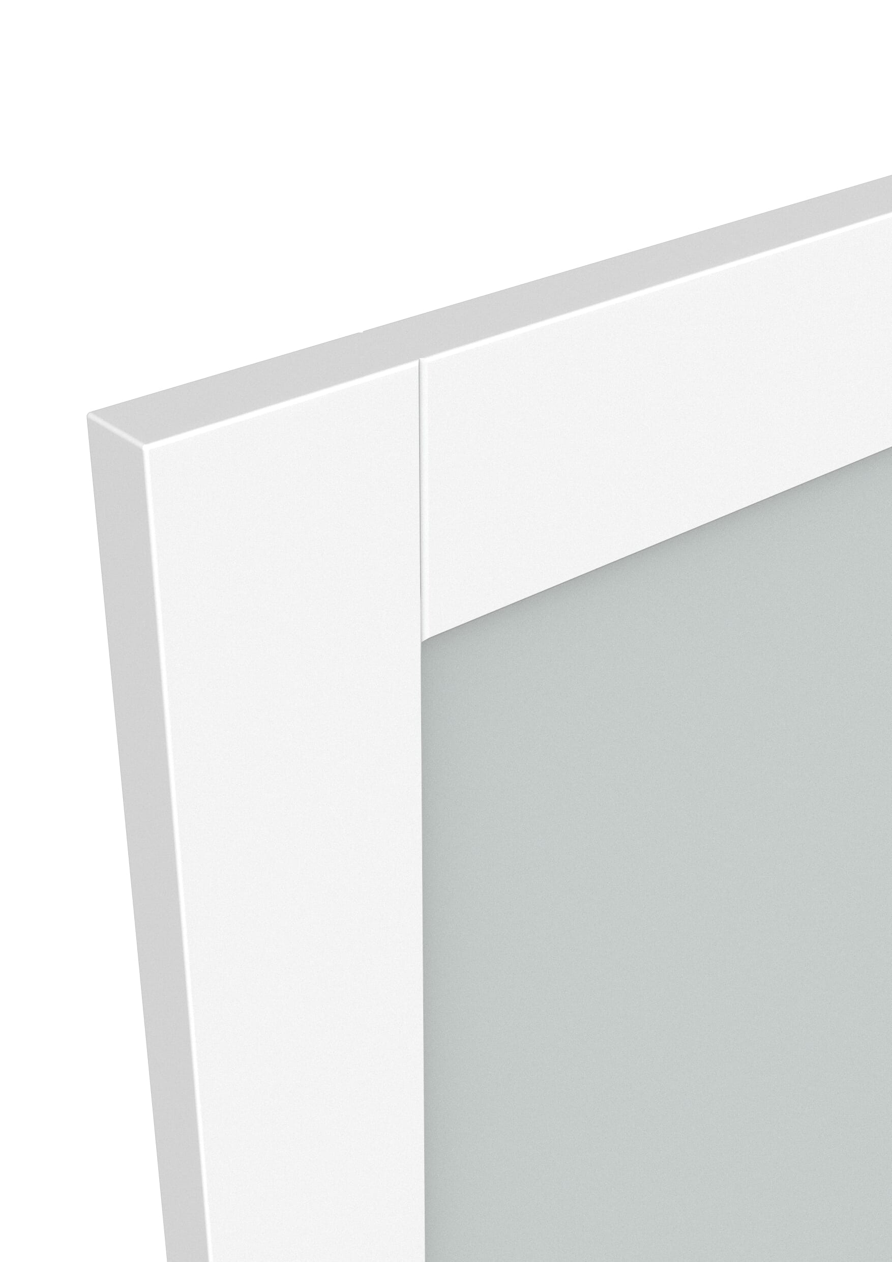 762x1981x35mm (30") Pattern 10 White Frosted Glass Sliding Barn Door