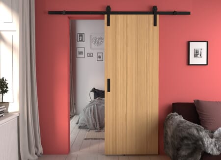 Traditional Cottage Oak Sliding Barn Door