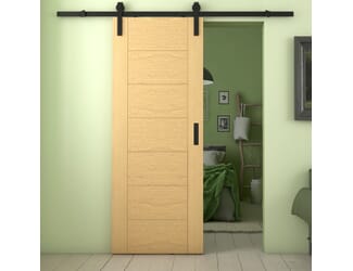 Modern 7 Panel Oak - Prefinished Sliding Barn Door
