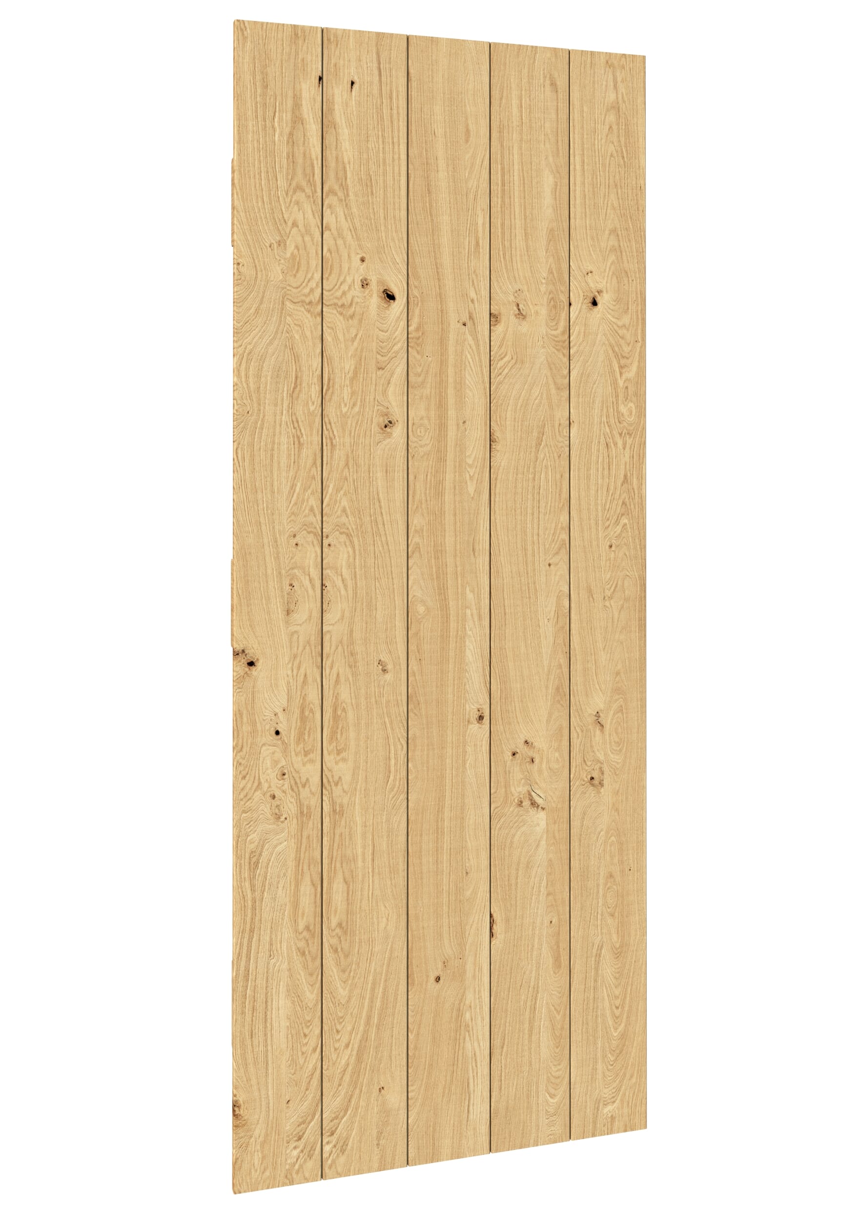 838x1981x35mm (33") Rustic Solid Oak Ledged Sliding Barn Door