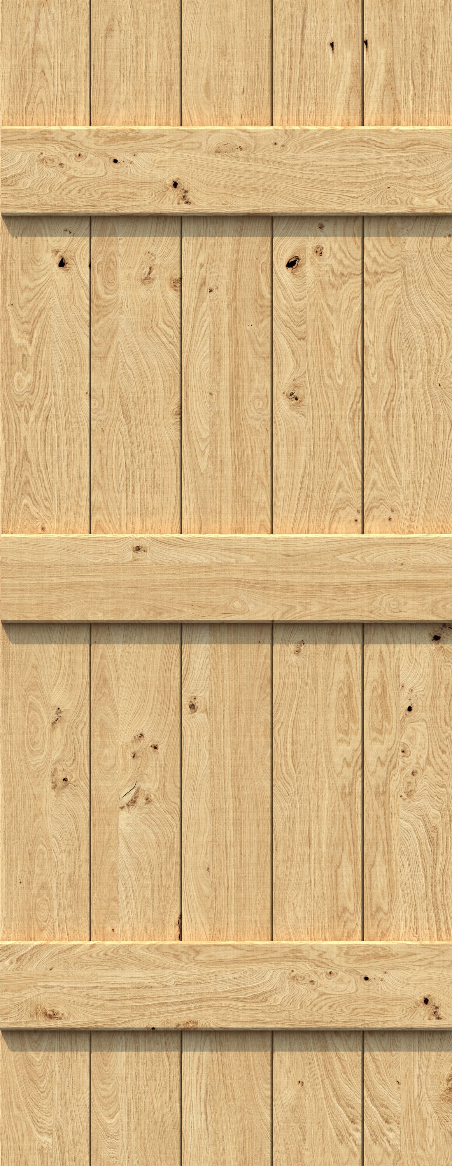 838x1981x35mm (33") Rustic Solid Oak Ledged Sliding Barn Door