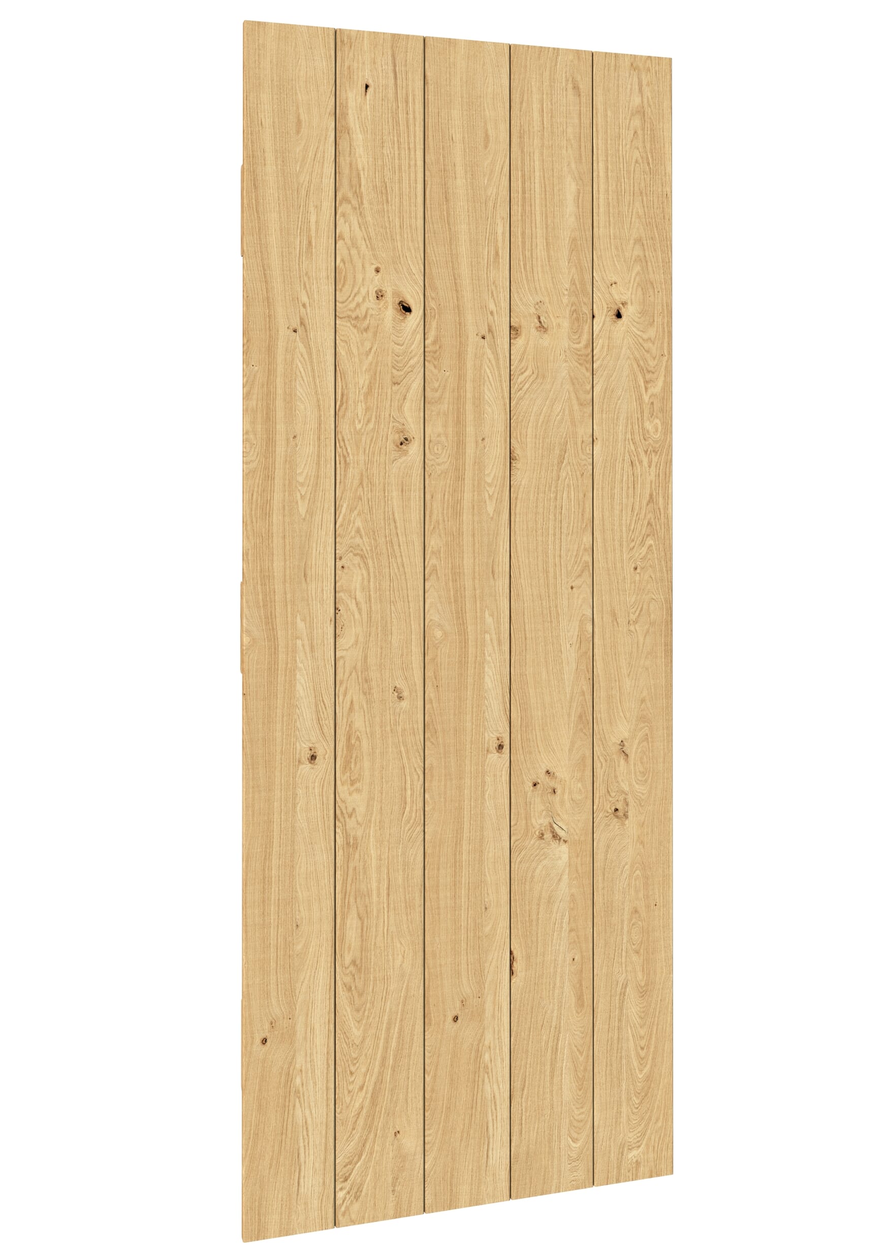 838x1981x35mm (33") Rustic Solid Oak Ledged Sliding Barn Door