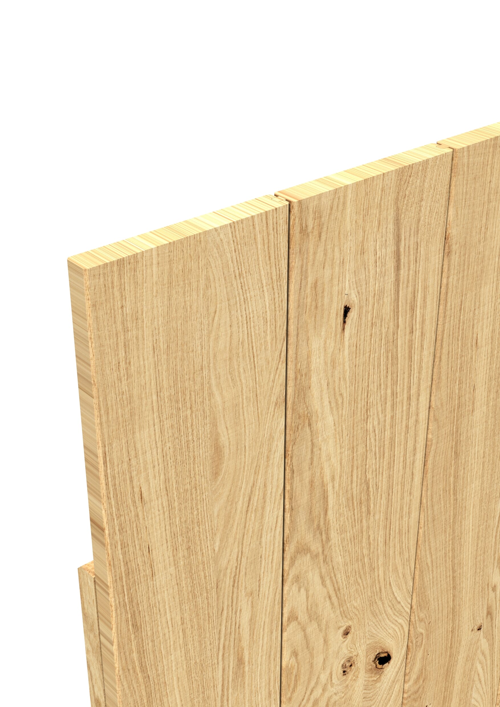 838x1981x35mm (33") Rustic Solid Oak Ledged Sliding Barn Door