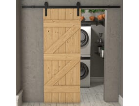 Rustic Solid Oak Ledged & Braced Sliding Barn Door